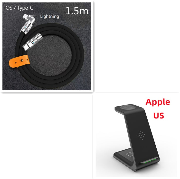 3-in-1 Fast Wireless Charging Station for Apple & Android
