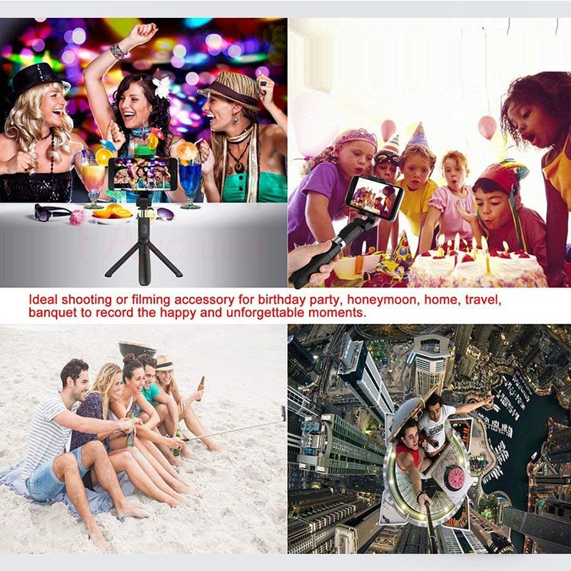 Bluetooth Selfie Stick & Phone Tripod Stand for iPhone & Android