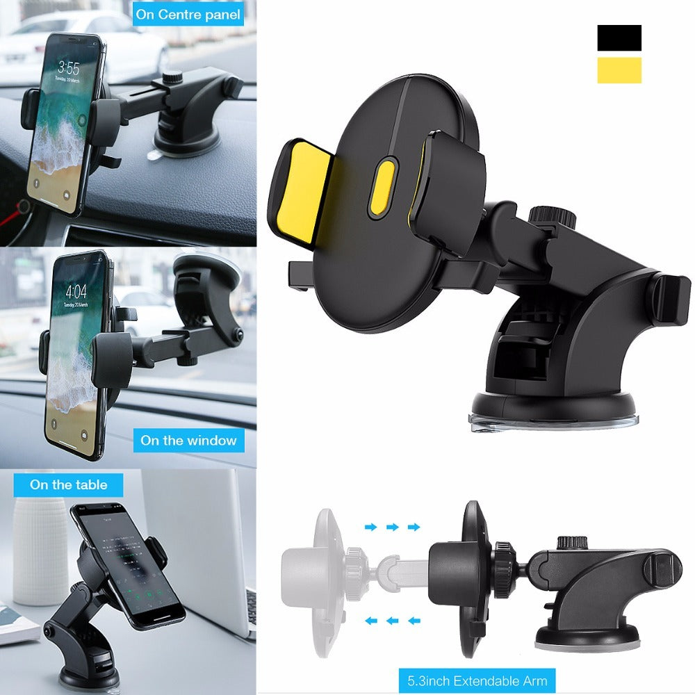 Adjustable Long-Arm Car Mount with Strong Suction