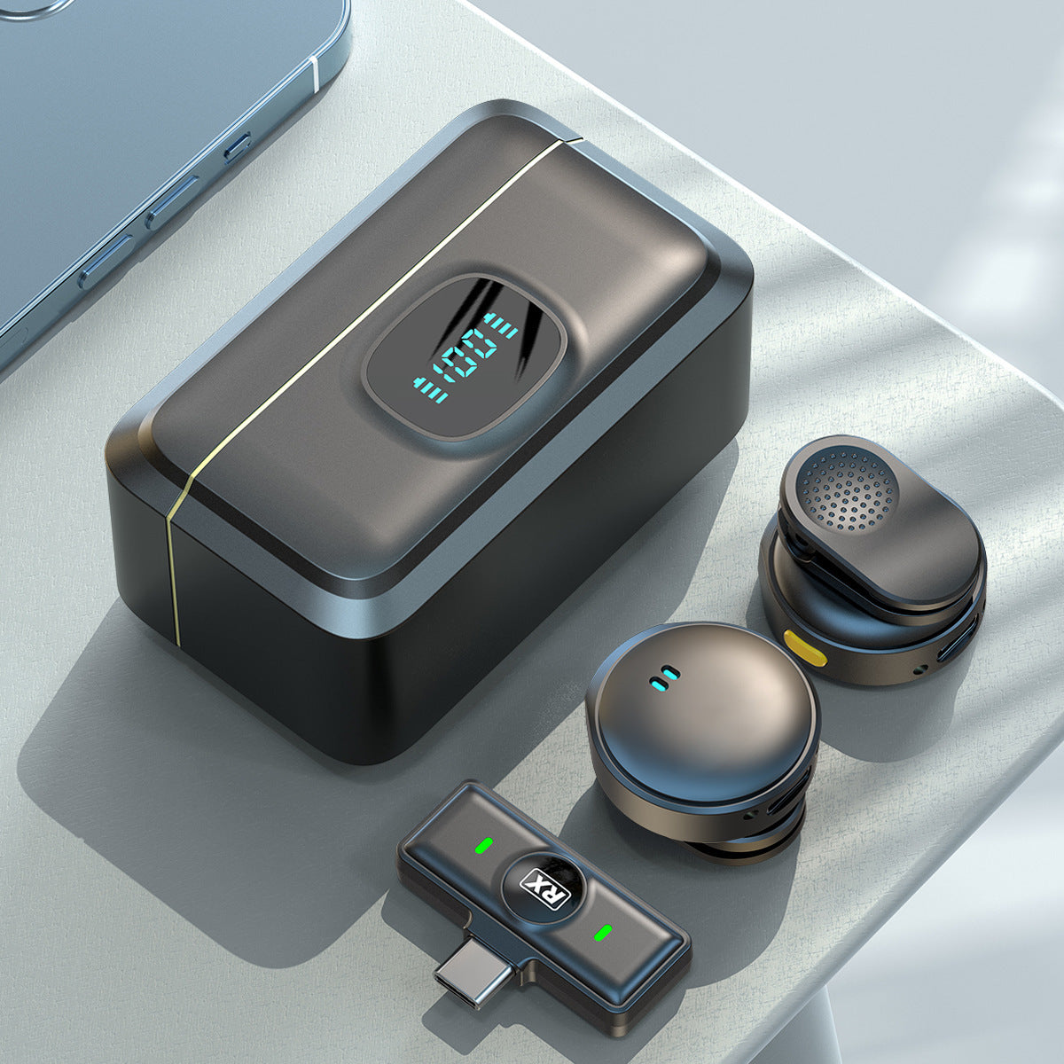 Wireless Lavalier Microphone for Mobile Live Streaming & Recording