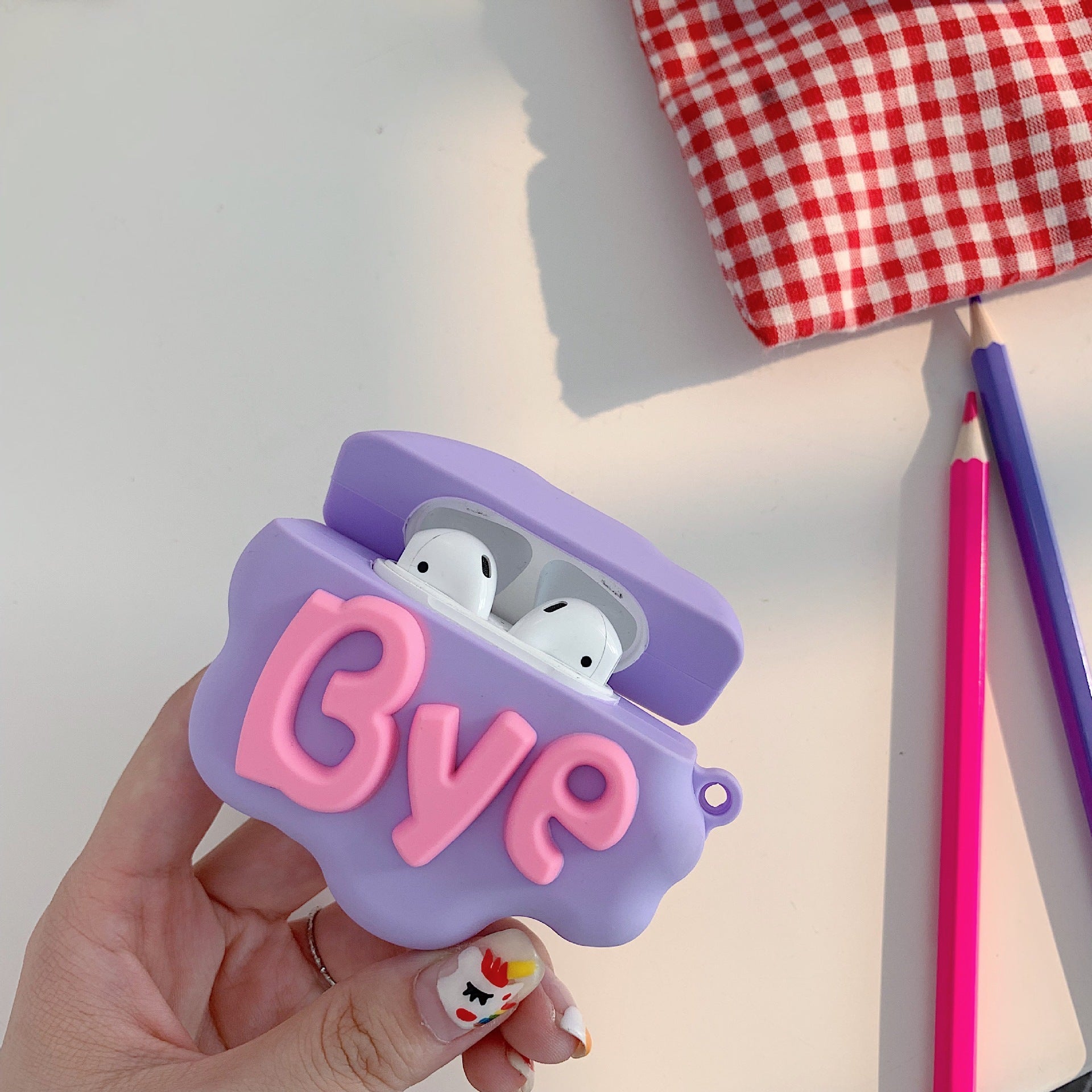 Cute Cloud Cartoon AirPod Case - Soft Silicone Cover for AirPods 2