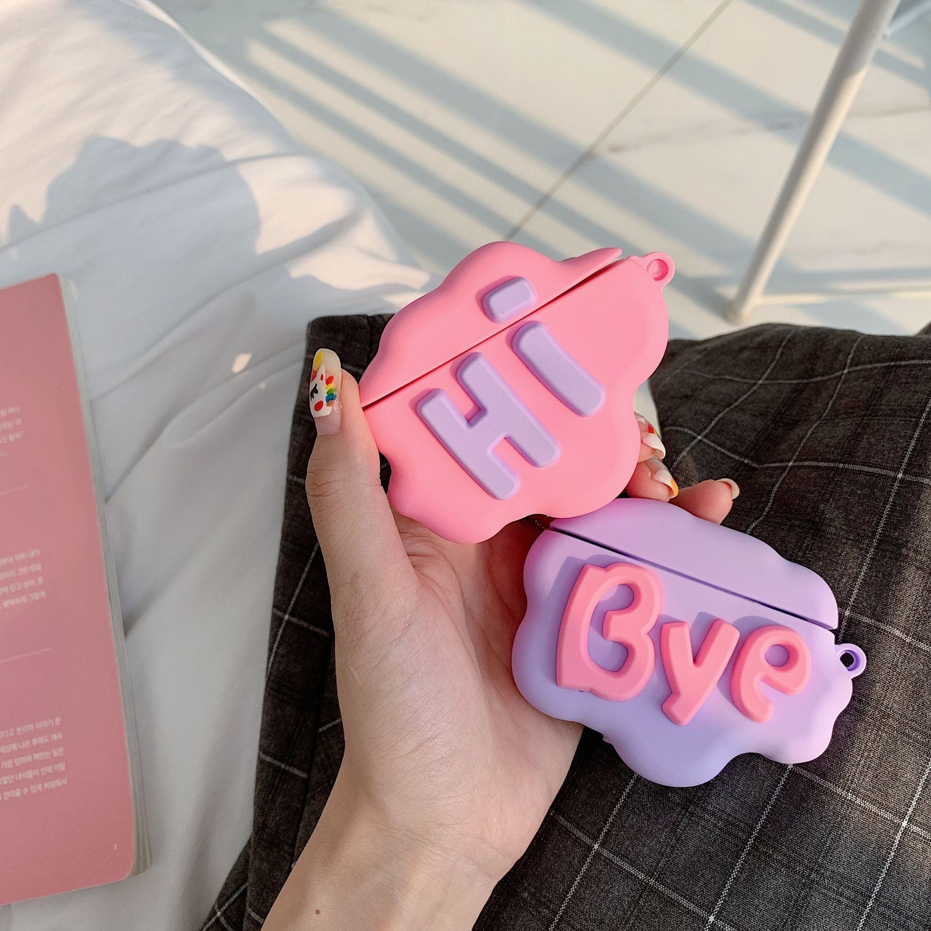 Cute Cloud Cartoon AirPod Case - Soft Silicone Cover for AirPods 2