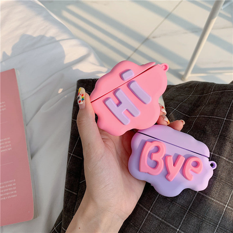 Cute Cloud Cartoon AirPod Case - Soft Silicone Cover for AirPods 2
