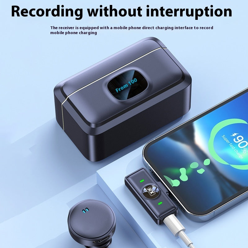Wireless Lavalier Microphone for Mobile Live Streaming & Recording